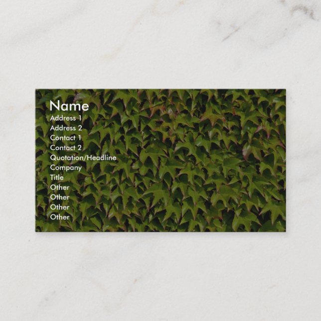 Unique Virginia creeper Business Card (Front)