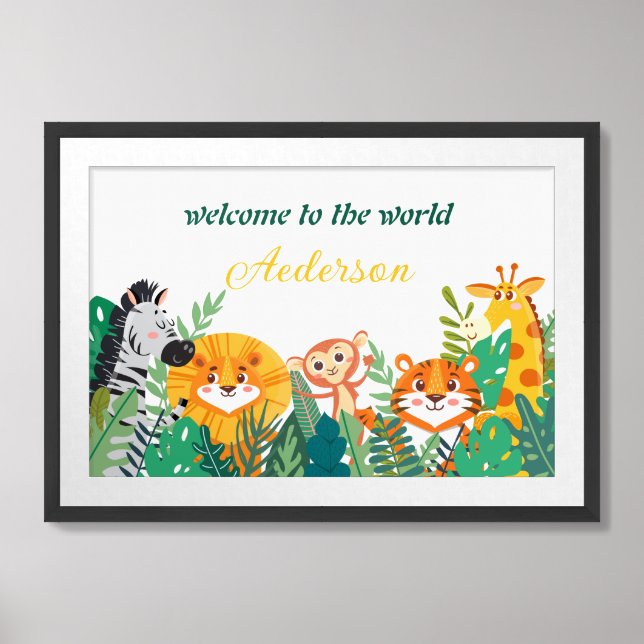 Unique Wall Art for Nursery Room (Framed Front)