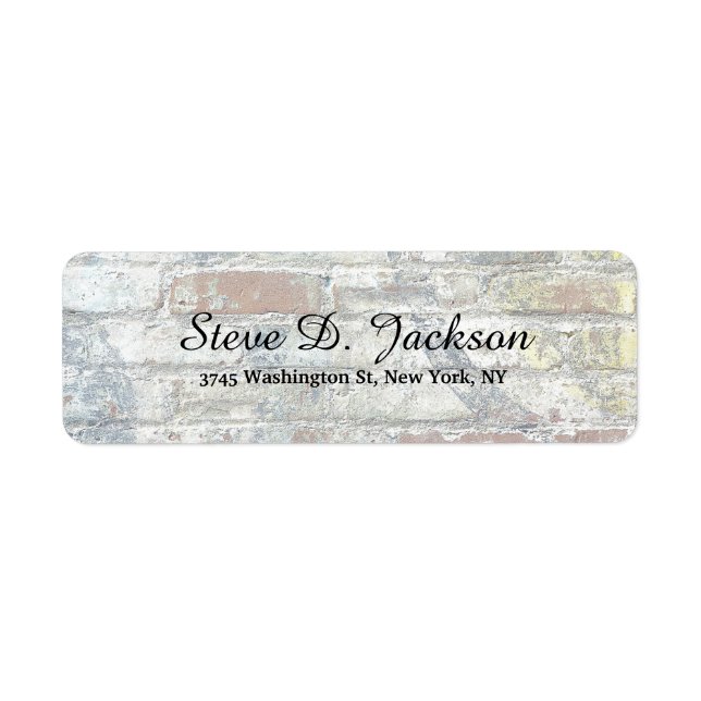 Unique Wall Modern Elegant Script Handwriting Label (Front)