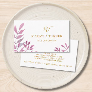 Unique Watercolor Business Card