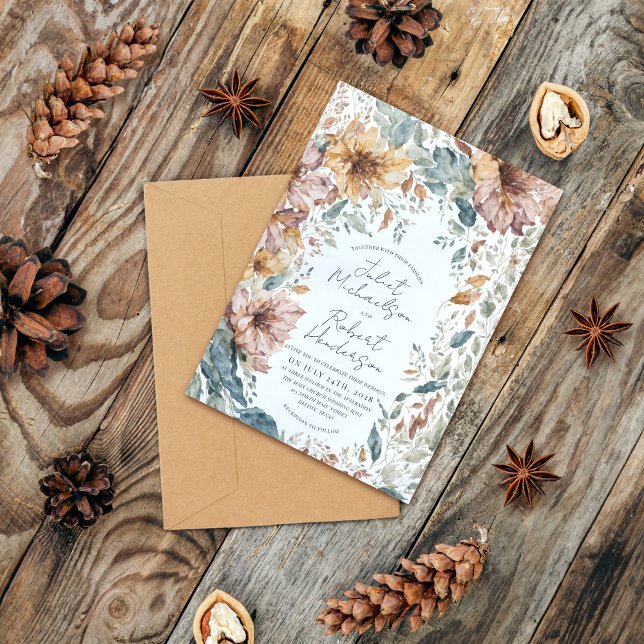 Unique Watercolor Fall Warmth Wedding Invitation (Creator Uploaded)