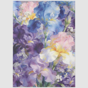 Unique Watercolor Florals Furniture Decoupage Tissue Paper