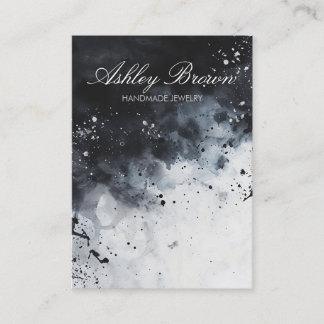 Unique Watercolor Handmade Jewelry Earring Display Business Card