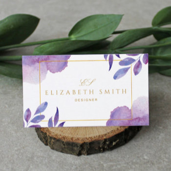 Unique Watercolor Modern  Business Card by komila at Zazzle