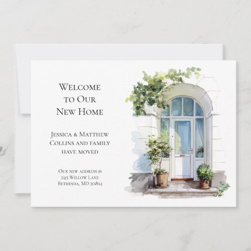 Unique Watercolor We've Moved New Address Moving Announcement