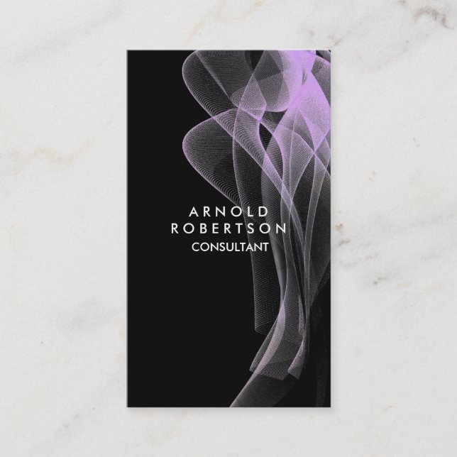 Unique Wave Pattern Abstract Elegant Business Card (Front)