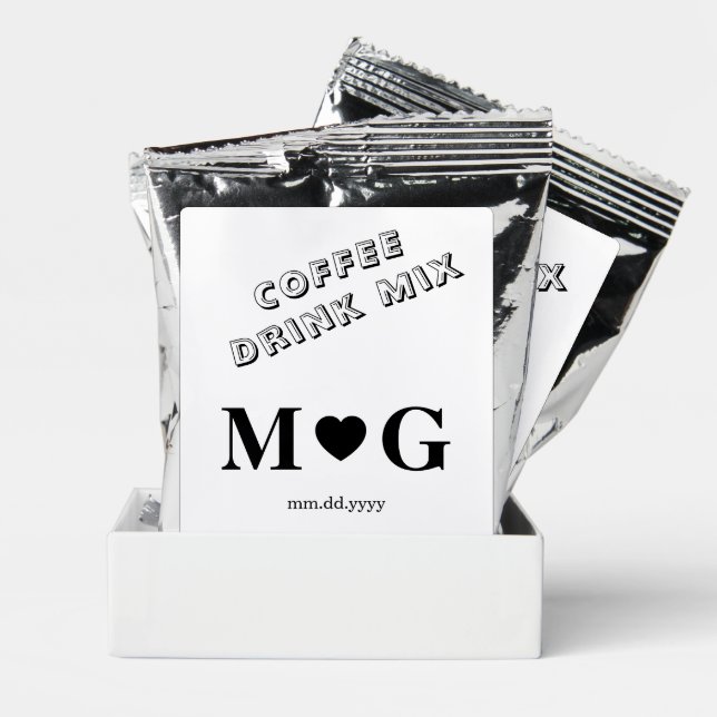 Unique Wedding Drink Mix with Custom Text (Pair)