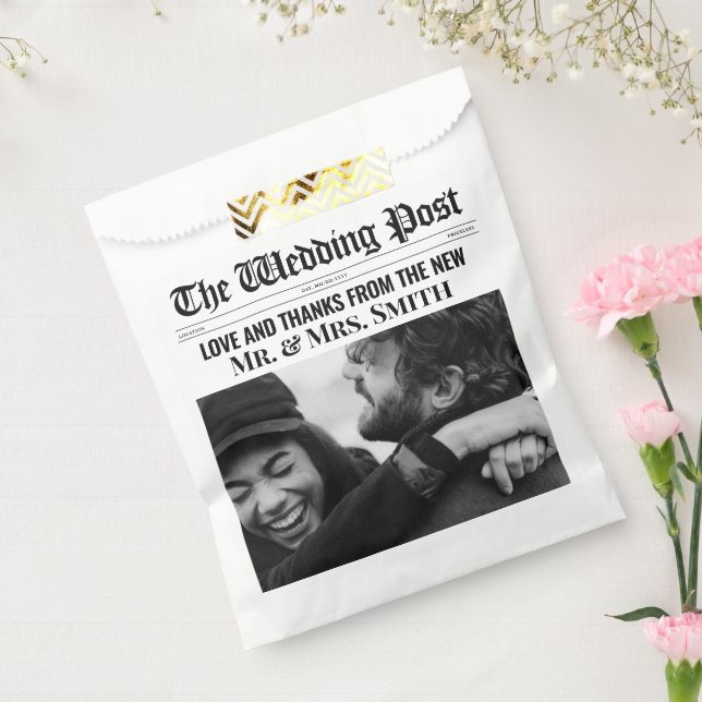 Unique Wedding Favor Bags Wedding Newspaper (Sealed)
