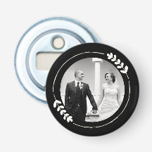 Unique wedding favor custom photo bottle opener