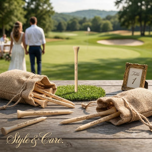 Unique Wedding Favor Golf Tees in Five Colors