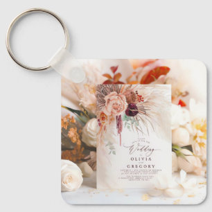 Unique Wedding Favors: Mini Invitation Keychains f