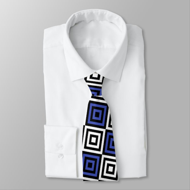 Unique Wedding Gifts Modern Geometric  Neck Tie (Tied)