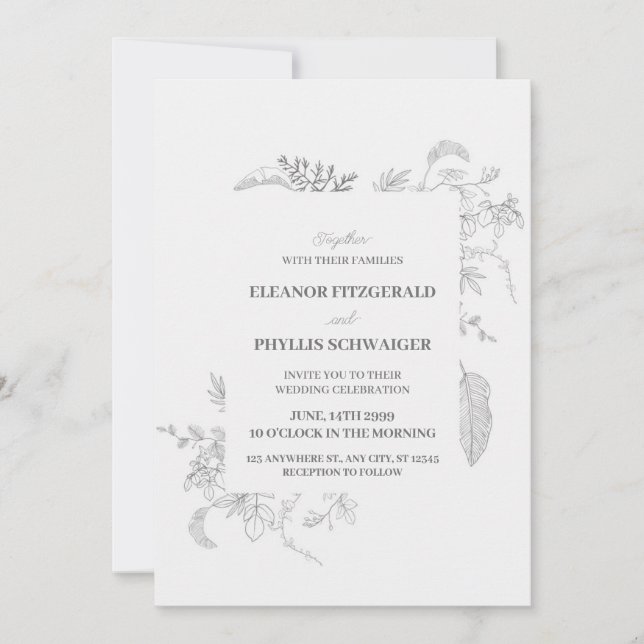 Unique Wedding Invitations (Front)