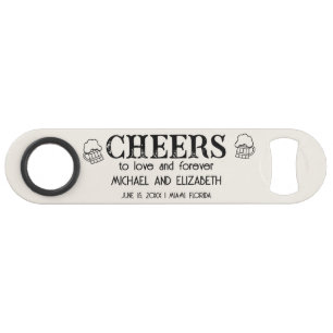 Unique Wedding Save Date Cheers Beers Bar Key