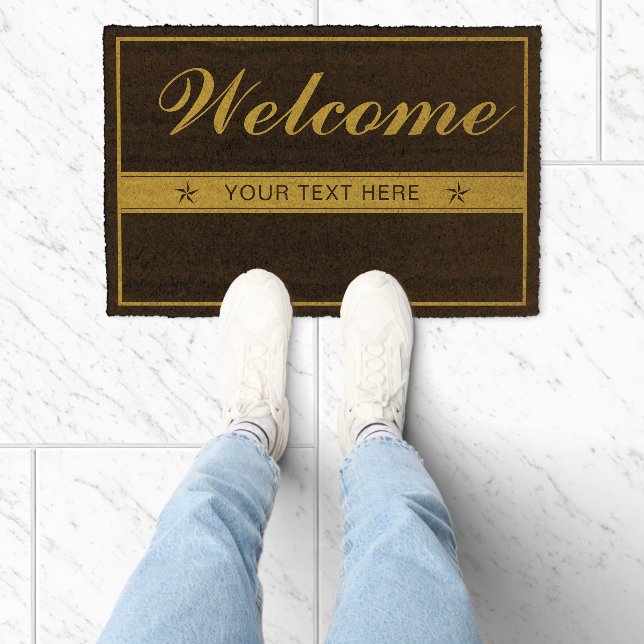 Unique Welcome Fiber Doormat with Custom Text (Insitu)