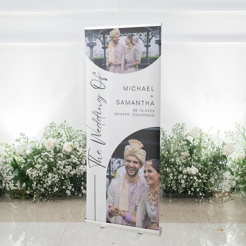 Unique Welcome To Our Wedding Custom Photo Modern Retractable Banner