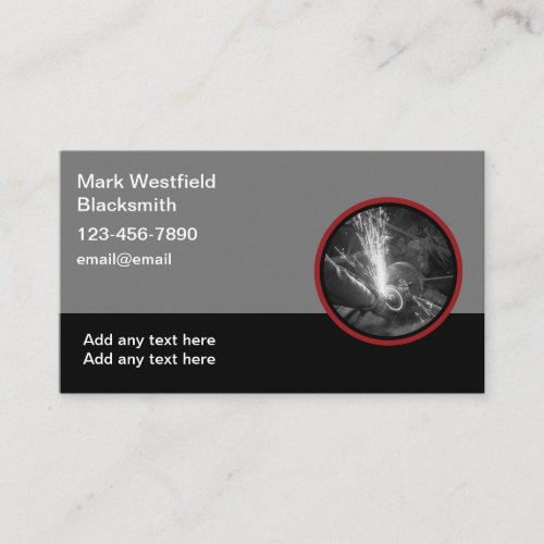 Unique Welding And Blacksmith Business Cards
