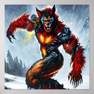 Unique Werewolf Cyborg, Digital Art for Download