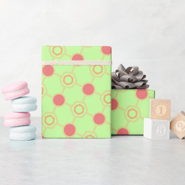 Unique Whimsical Cheerful Geometric Happy Birthday Wrapping Paper (Baby Shower)