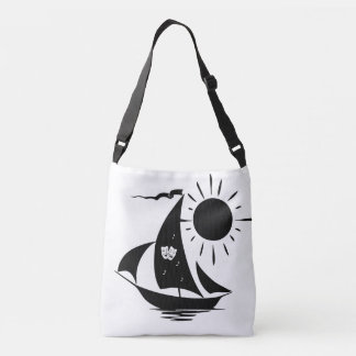 Unique Whimsical Theater Sailing Design Crossbody Bag