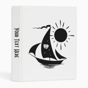 Unique Whimsical Theater Sailing Design Mini Binder