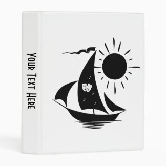 Unique Whimsical Theater Sailing Design Mini Binder