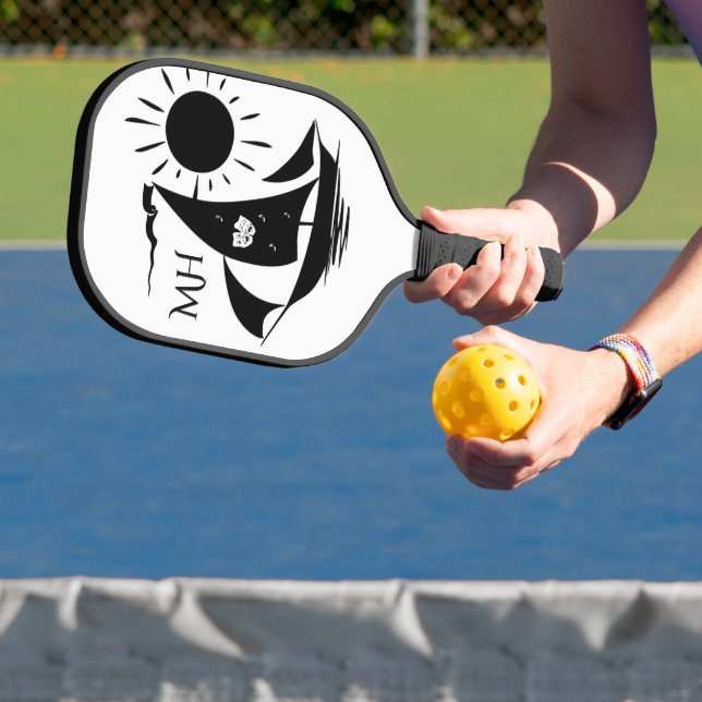 Unique Whimsical Theater Sailing Monogram Pickleball Paddle (Insitu)