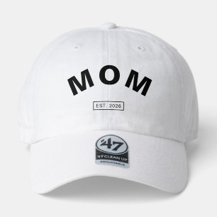 Unique White 47 Brand Hat Personalized MOM Design