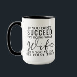 Unique Wife Birthday Gift, Funny Sayings Novelty Mug<br><div class="desc">Great Wife Gift for birthday, anniversary, Christmas and more - Unique Idea for Wife - Novelty Coffee Mug Teacup. Always listen to your wife is always right Clever wife sayings better than mushy gaudy Best Wife Ever Coffee Mug. Click the "Customize" button and use our design tool for a further...</div>