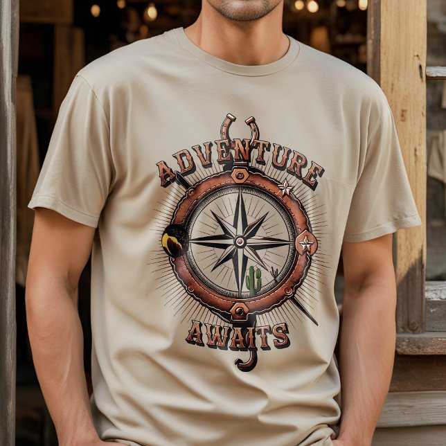 Unique Wild West Compass Adventure T-Shirt (Creator Uploaded)