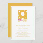 Unique Wine And Cheese Bridal Shower Invitations (Front/Back)
