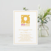 Unique Wine And Cheese Bridal Shower Invitations (Standing Front)