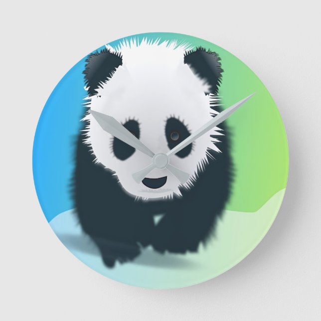 Unique WOLF / ZODIAC / GALAXY Design – Stylish Gif Round Clock (Front)