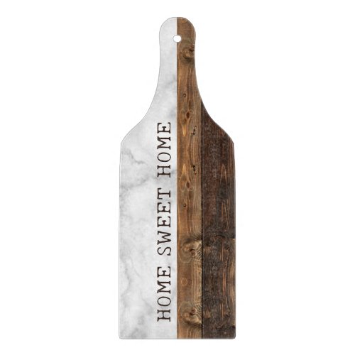 Unique Wood And Marble Home Sweet Home Cutting Board