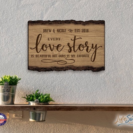 Unique Wooden Housewarming Family Name Sign (Lifestyle)