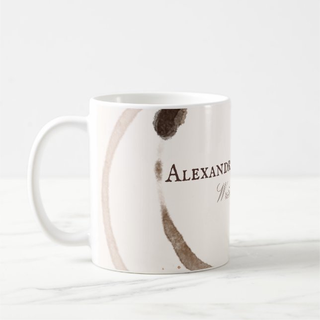 Unique Writer Editor Coffee Stain  Mug (Left)