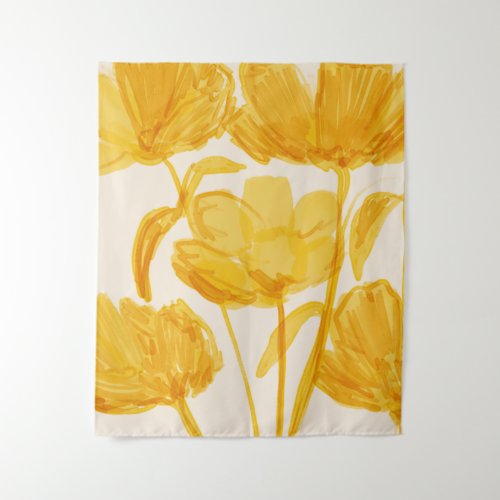 Unique Yellow Bedroom Decor Home Office Tapestry