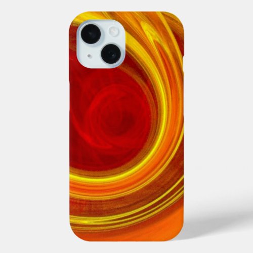 unique yellow marble sun rays laser lines ombre iPhone 15 case