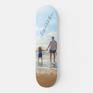  Unique Your Own Design Custom Photo Text - Summer Skateboard