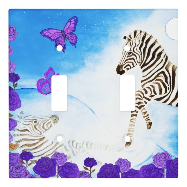 Unique Zebra Light Switch Cover (Front)