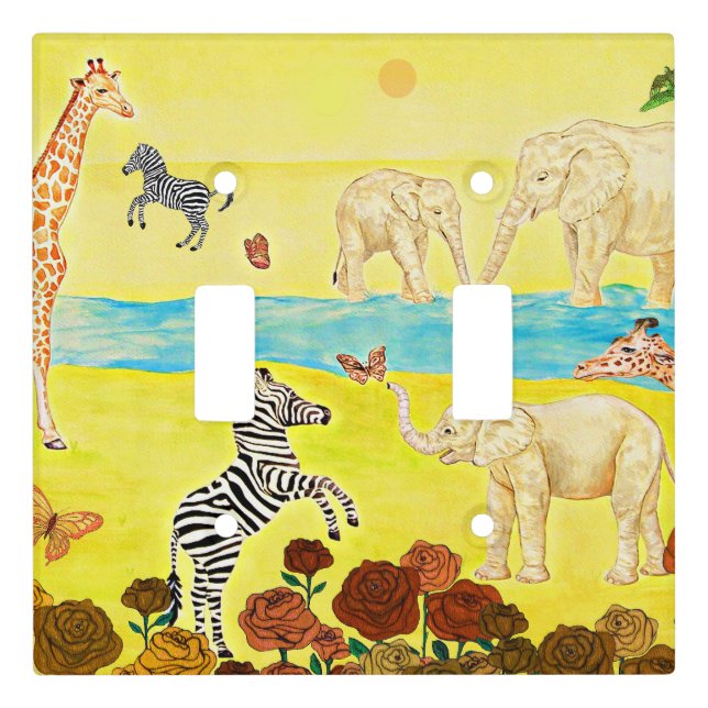 Unique Zebra Light Switch Cover (Front)