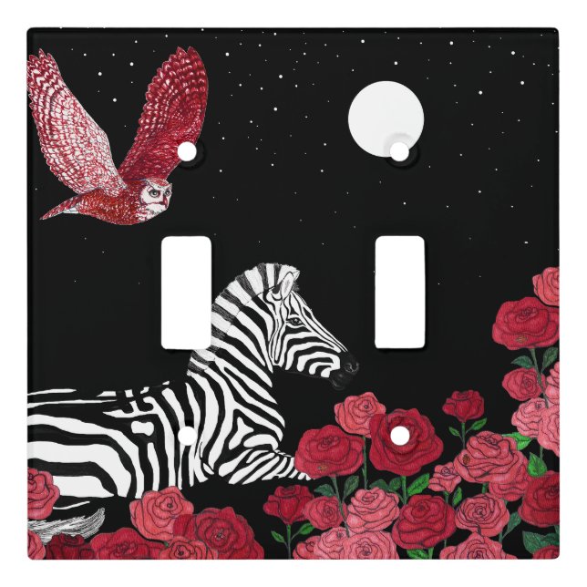 Unique Zebra Light Switch Cover (Front)