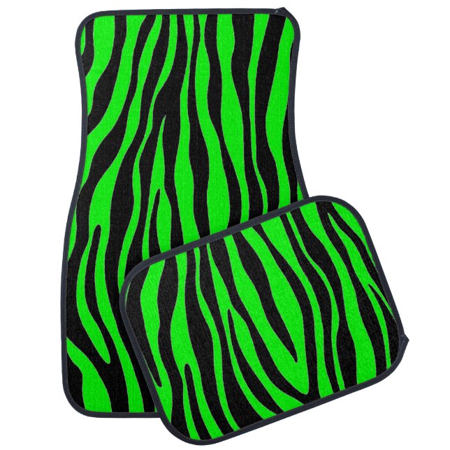 Unique Zebra Print Design Car Mat (Set)