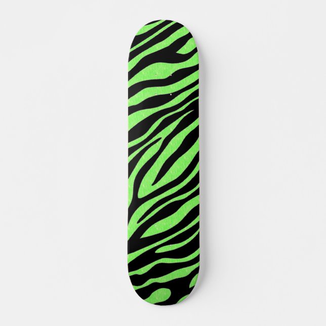 Unique Zebra Print Design Skateboard Deck (Front)
