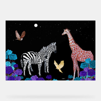 Unique Zebras Acrylic Sign