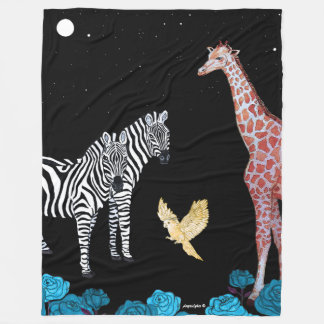 Unique Zebras Fleece Blanket