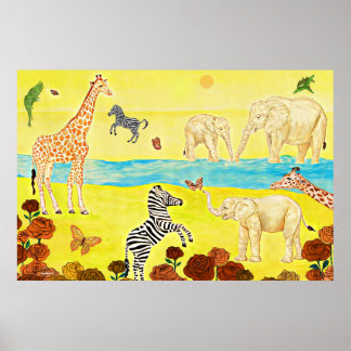 Unique Zebras Poster