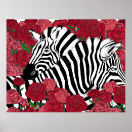 Unique Zebras Poster