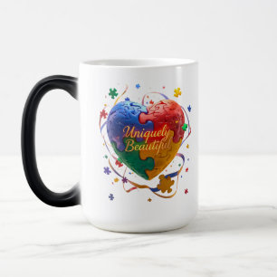 Uniquely Beautiful – Cute Autism Awareness Collect Color Morph Mug