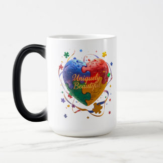 Uniquely Beautiful – Cute Autism Awareness Collect Color Morph Mug